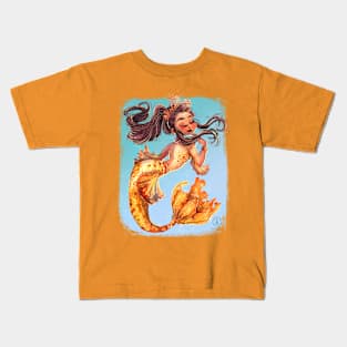 Goldfish Mermaid Kids T-Shirt